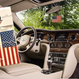 Ambientador para carros com bandeira americana