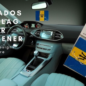 Barbados Flag Car Air Freshener