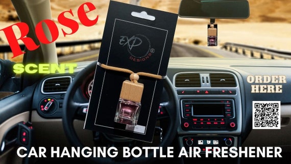 Car Hanging Diffuser Air Freshener With Essential Oils Rose