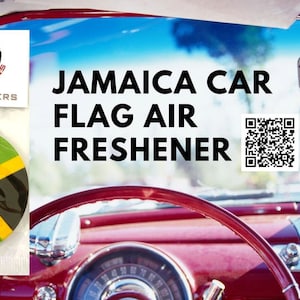 Jamaican Round Flag - Car Air Freshener