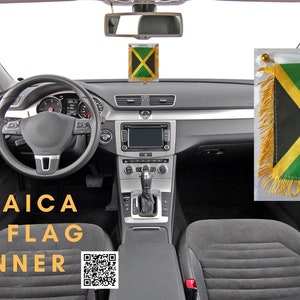 Jamaican Flag window hanging mini banner