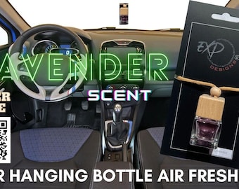 Car Hanging Diffuser Air Freshener with Essential Oils - Lavender