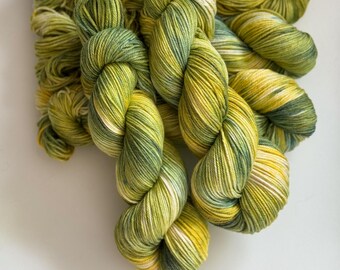 Staycation Hand-Dyed Merino Wool and Cotton Yarn: Tropical Colors