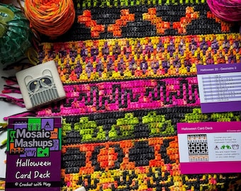 Mosaic Mashups Halloween - Mosaic Crochet Pattern Card Deck