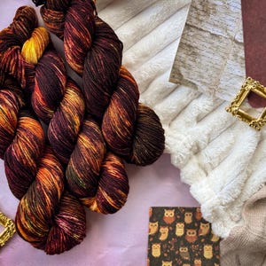Autumn Hand-Dyed Merino Wool Yarn: Fall Colors, Worsted Weight