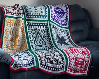 Winter Mosaic Crochet Pattern: Patchwork Overlay Blanket (PDF Pattern)