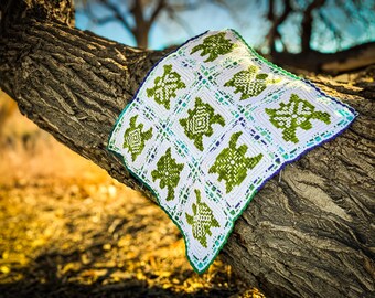 Tropical Turtles Mosaic Crochet Blanket PATTERN (PDF Download)