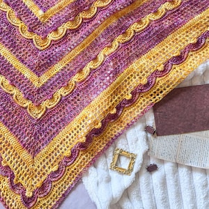 Summer Bloom Crochet Shawl Pattern: Lace & Textured Wrap (PDF Pattern)
