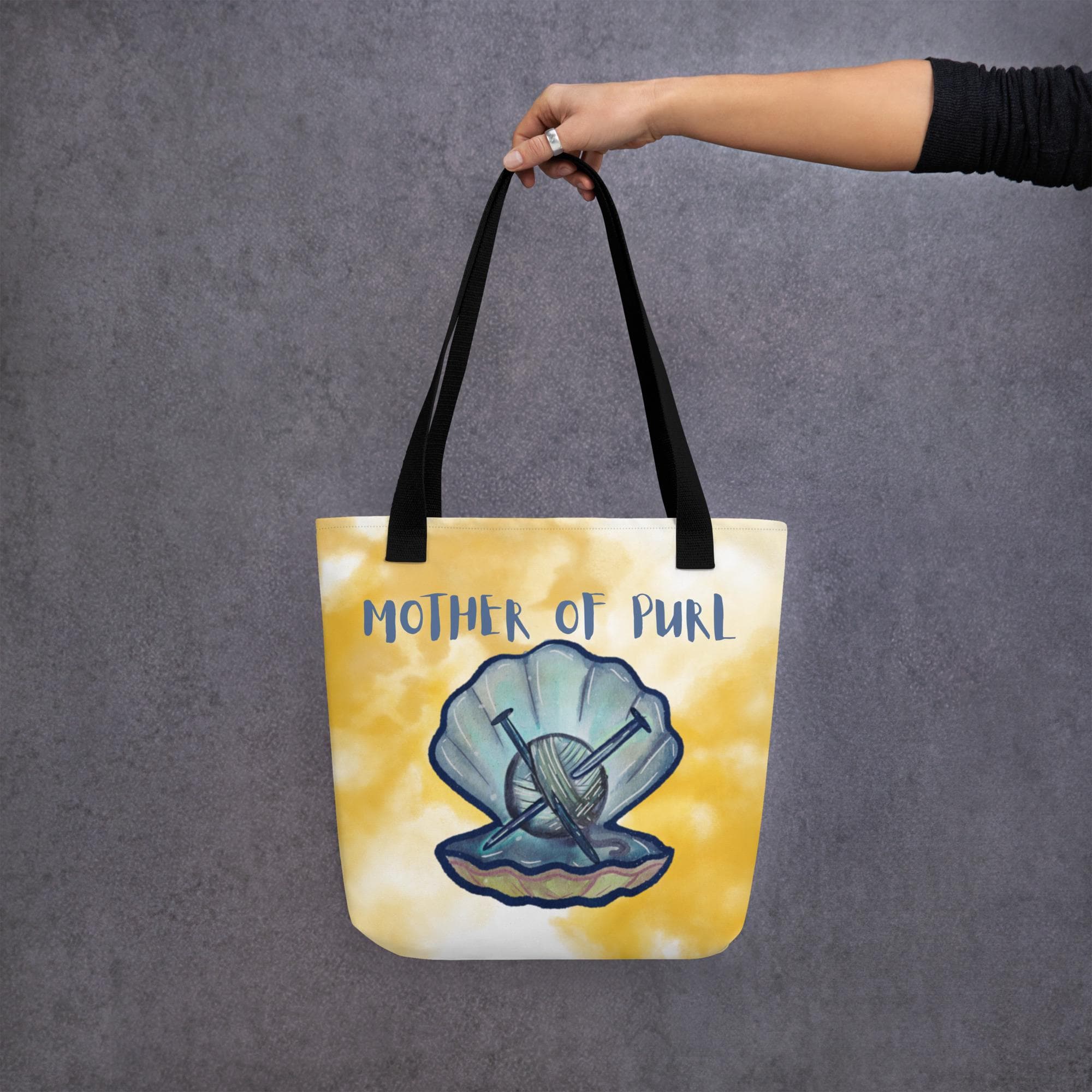 Knitting Project Bag, Mother of Purl, Funny knitting gift, gift for knitters, knitting bag, knitting pun, gift for mom