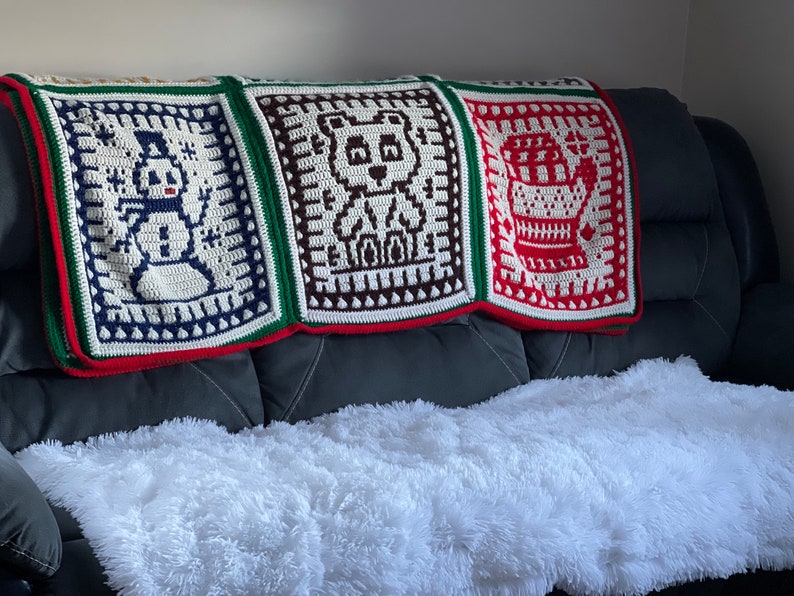 Winter Mosaic Crochet Pattern: Patchwork Overlay Blanket (PDF Pattern ...