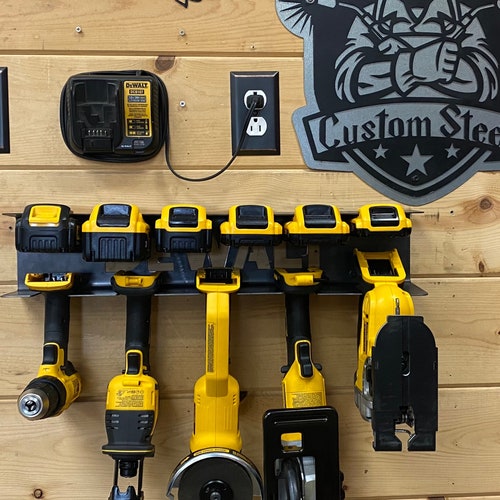 Dewalt 20v - Herramienta eléctrica / Soporte de batería / Organizador / Estante / Colgador / Acero