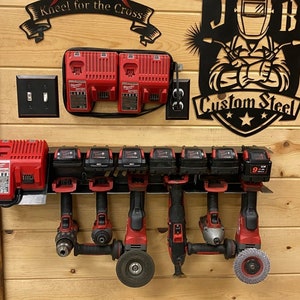 Milwaukee M18 - Charger / Tool / Battery Holder / Organizer / Rack / Hanger/ Steel