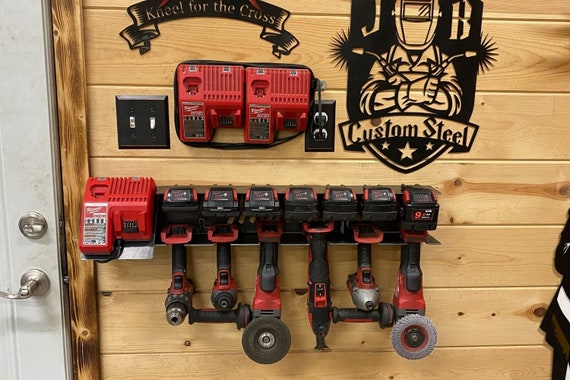 Diy milwaukee battery holder sale