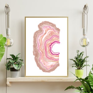Pink Crystal Geode Illustration