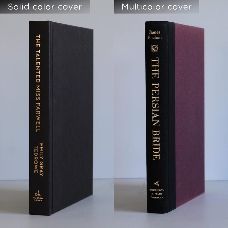 May include: Two hardcover books. The book on the left has a solid black cover with gold lettering that reads "THE TALENTED MISS FARWELL" and "EMILY GRAY TEDROWE". The book on the right has a black spine and a burgundy cover, with the title "THE PERSIAN BRIDE".