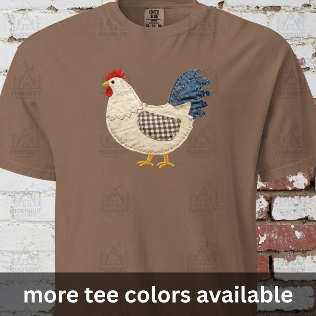 Chicken Lover FAUX Patchwork Art | Farmcore Hen | Country Chicken Decor ...