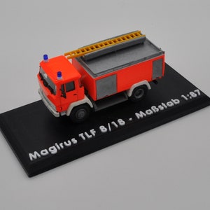 TLF 8/18 Magirus 1:87 Tank Fire Engine Fire Brigade H0 HO Model Construction 3D Printing Small Series Model Making