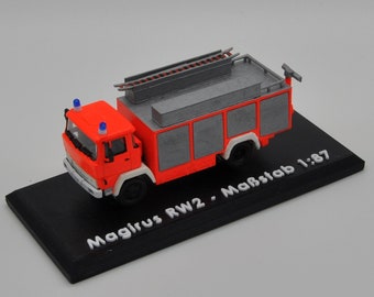 RW 2 Magirus 1:87 Rescue truck fire brigade H0 HO Model construction 3D printing Small series model making
