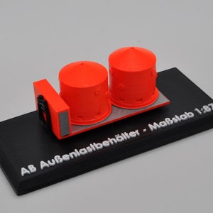 AB external load container 1:87 roll-off container fire brigade H0 HO model construction 3D printing small series model making