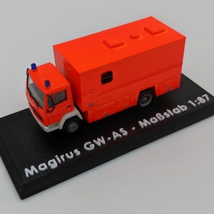 GW AS Magirus 1:87 Equipment Trolley Respiratory Protection Fire Brigade Frankfurt Main H0 HO Model Construction 3D Printing Small Series Model Making