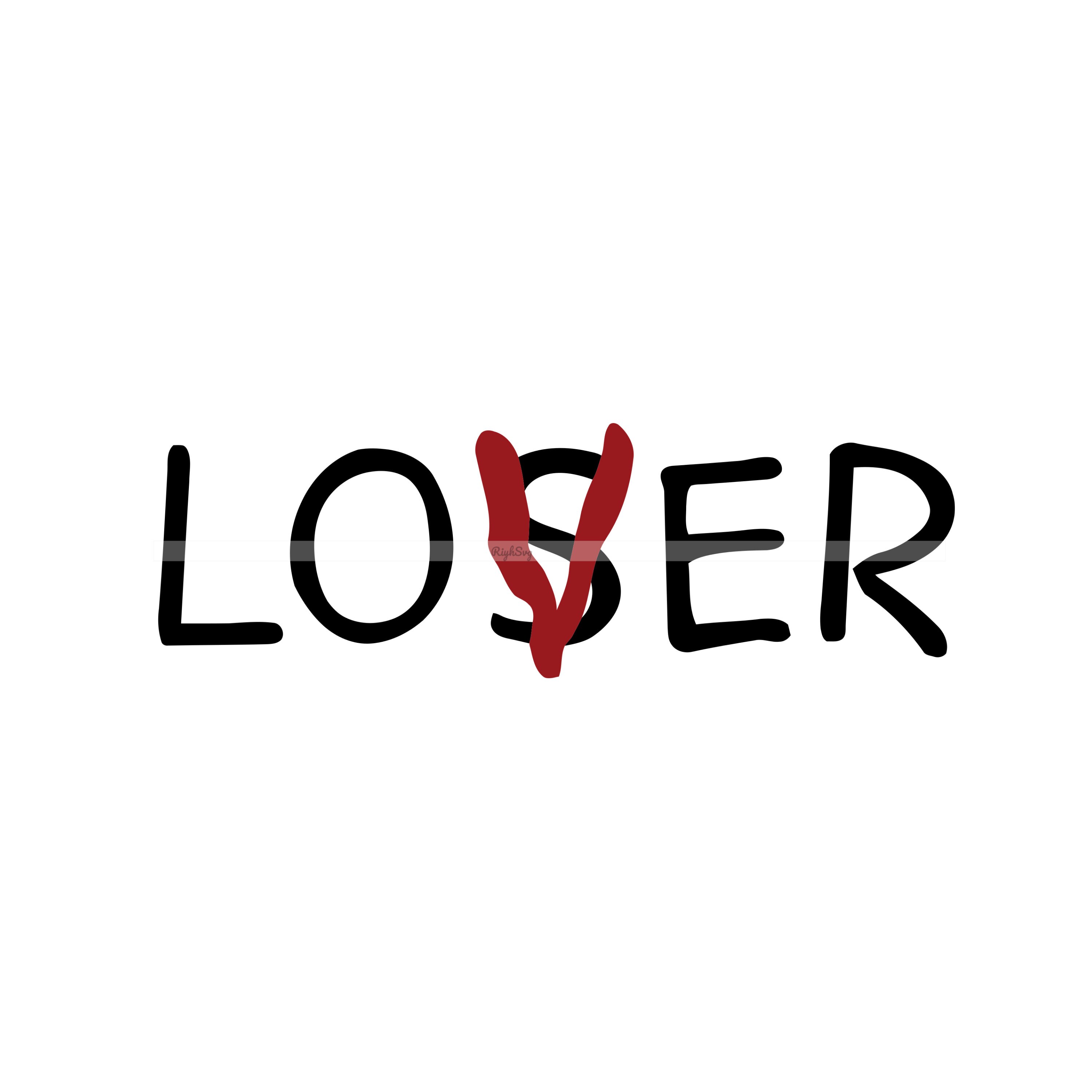 Lover SVG Loser SVG Digital Clipart PNG Dxf Eps Pdf Etsy Denmark