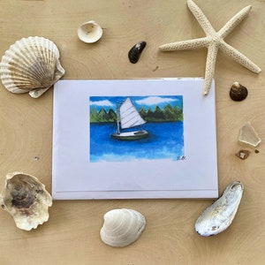 Segelboot 5x7 Alle Gelegenheitskarte innen blanko