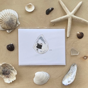 De Kaart van de Nota van de oester Alle Gelegenheid Spatie binnenin