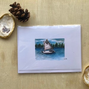 Velero con luces navideñas