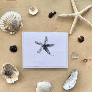 Starfish Note Card All Occasion Blank Inside