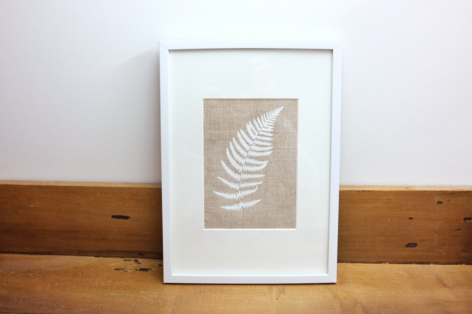 Déco Murale sur Toile de Lin Fougère