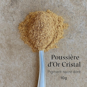 Poussière d’Or Cristal – Pigment Nacré Doré 10g | Mica Poudre Or Brillant pour Résine, Ongles, Slime, Savon DIY, maquillage, bougies
