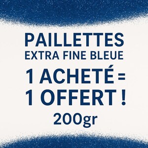 Purpurina azul extrafina 200g 1 compra = 1 gratis