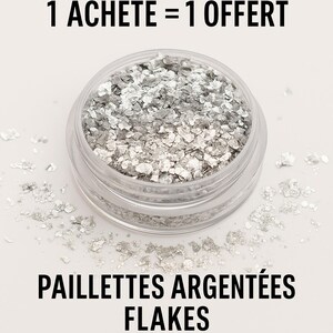 Copos de purpurina plateada 200 g 1 compra = 1 gratis