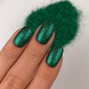 Paillettes vert émeraude scintillantes • Extra fines • Nail Art, Résine, Slime, DIY • Formats de 5g à 1kg