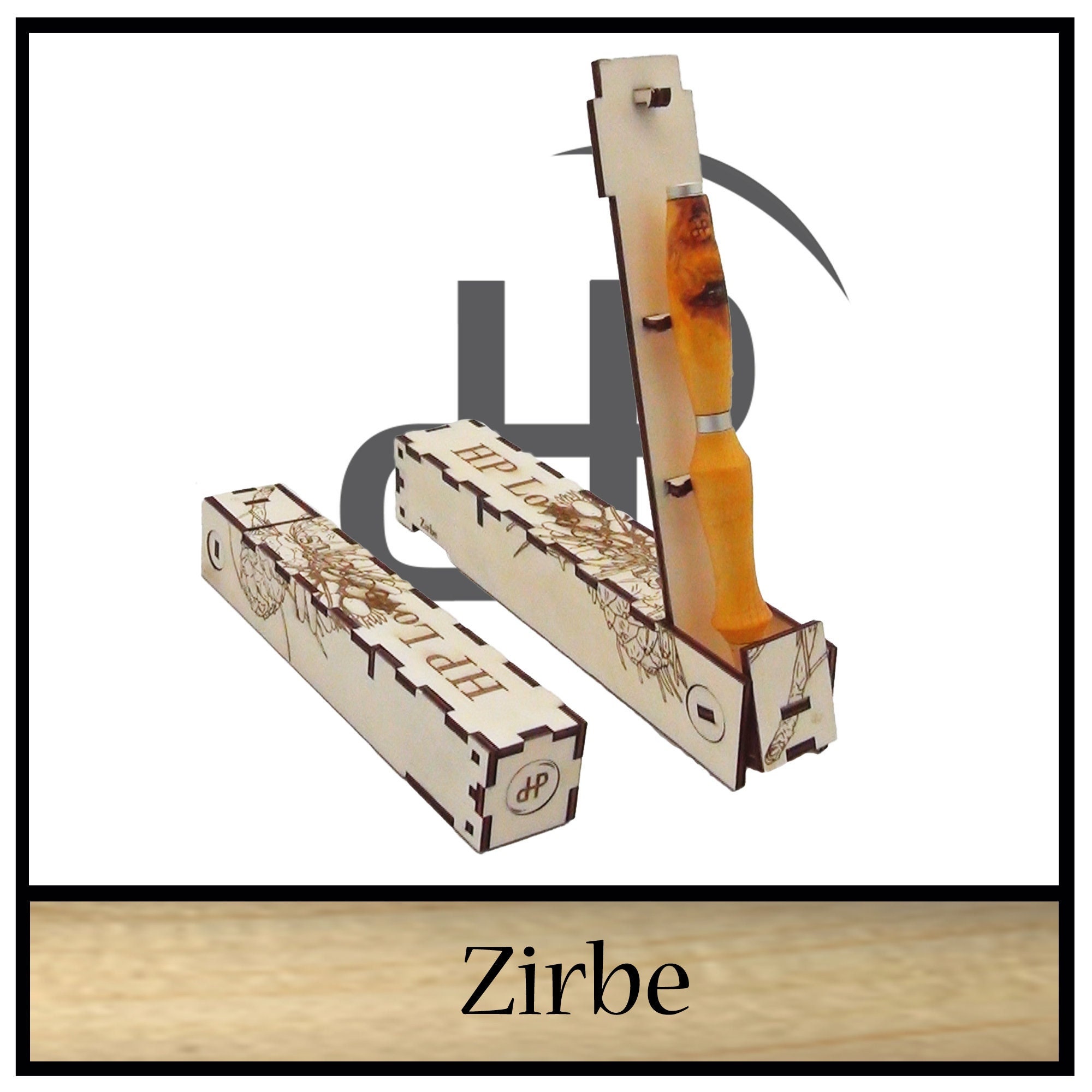 HP LoveCrafts Zirbe ballpoint pen with Magic Pen Box / Select your desired kit. Personalized engraving possible!