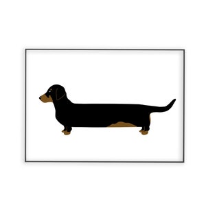 Dachshund print, sausage dog, dog illustration, dog poster, Printable dogs, Sausage dog gift, sausage dog poster, dog wall art, dog print