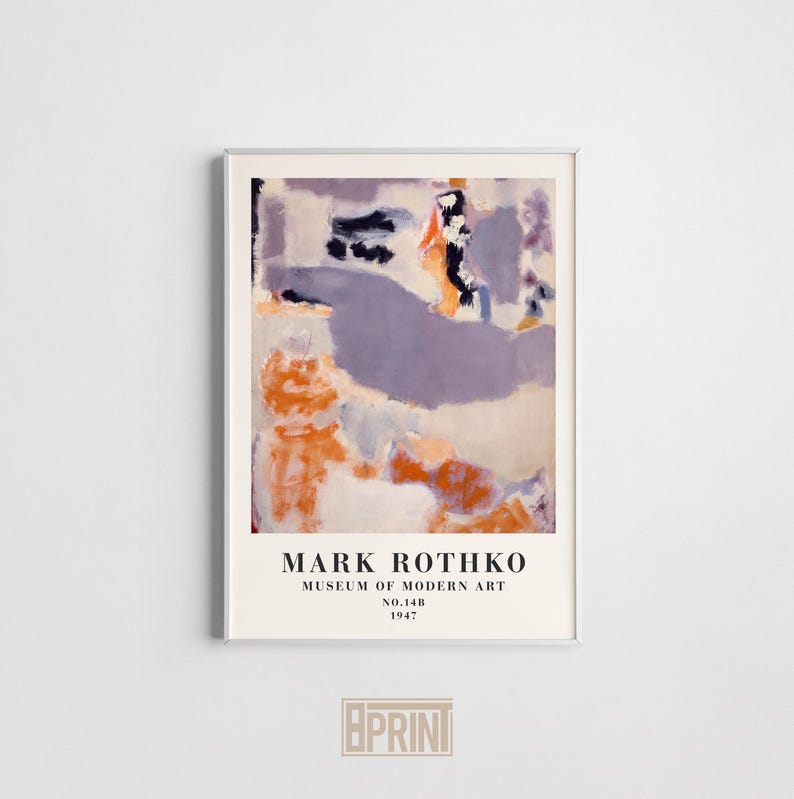 Mark Rothko Print, Museum Exhibition Wall Art, Living Room Poster ...