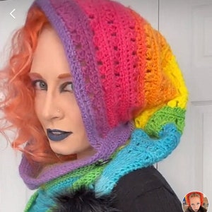 MADE TO ORDER Wandering Pixie Hooded Neck Warmer, Hat, Scarf - Handmade