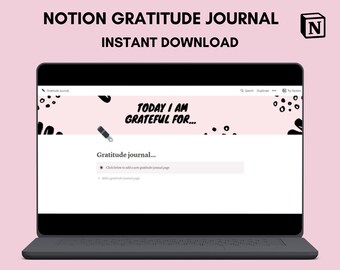 Digital gratitude journal for Notion  Gratitude template  Record gratitude  Daily Gratitude Tracker for all devices  Laptop Mac Ipad Android