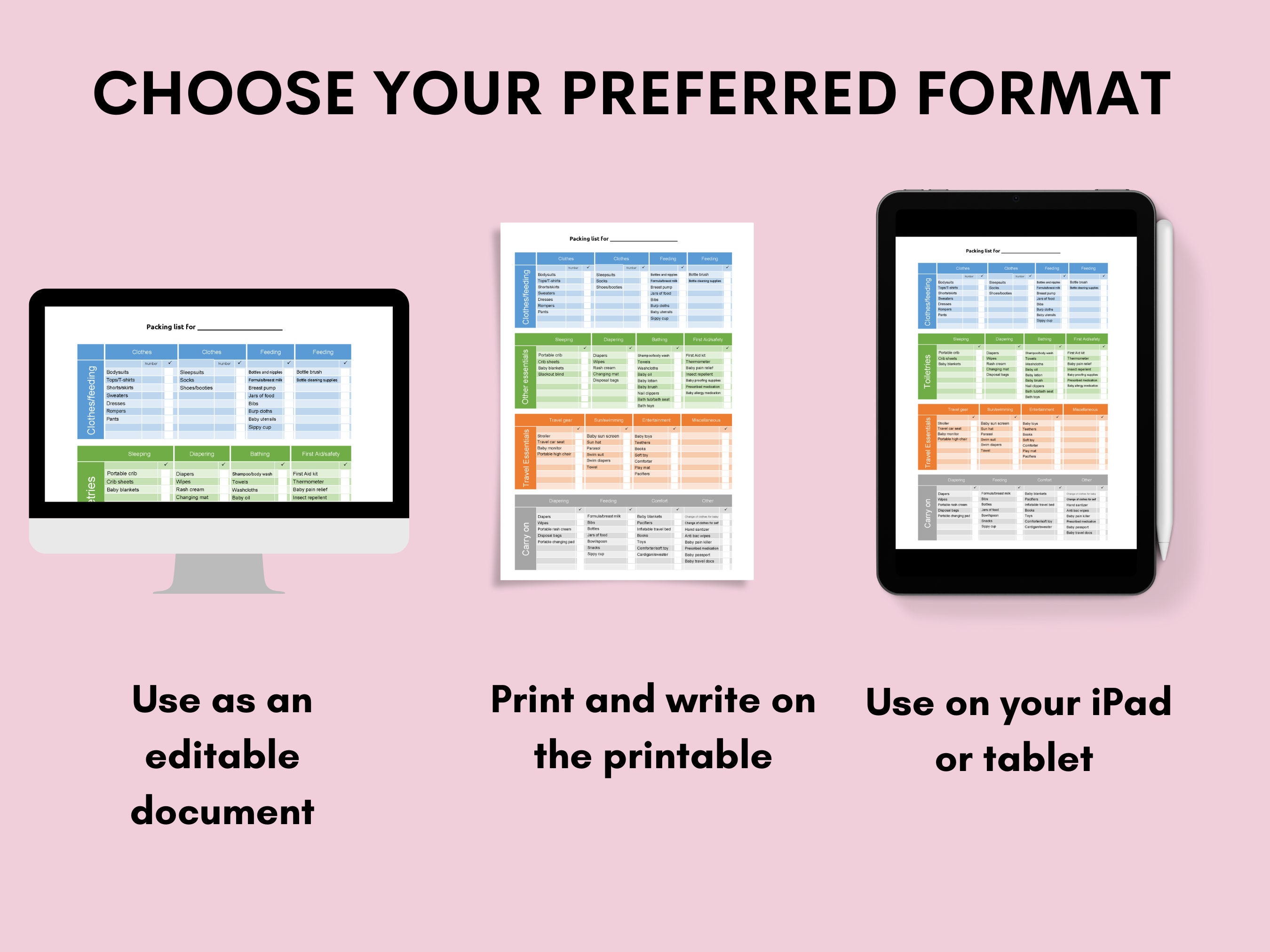 Baby Vacation Packing List