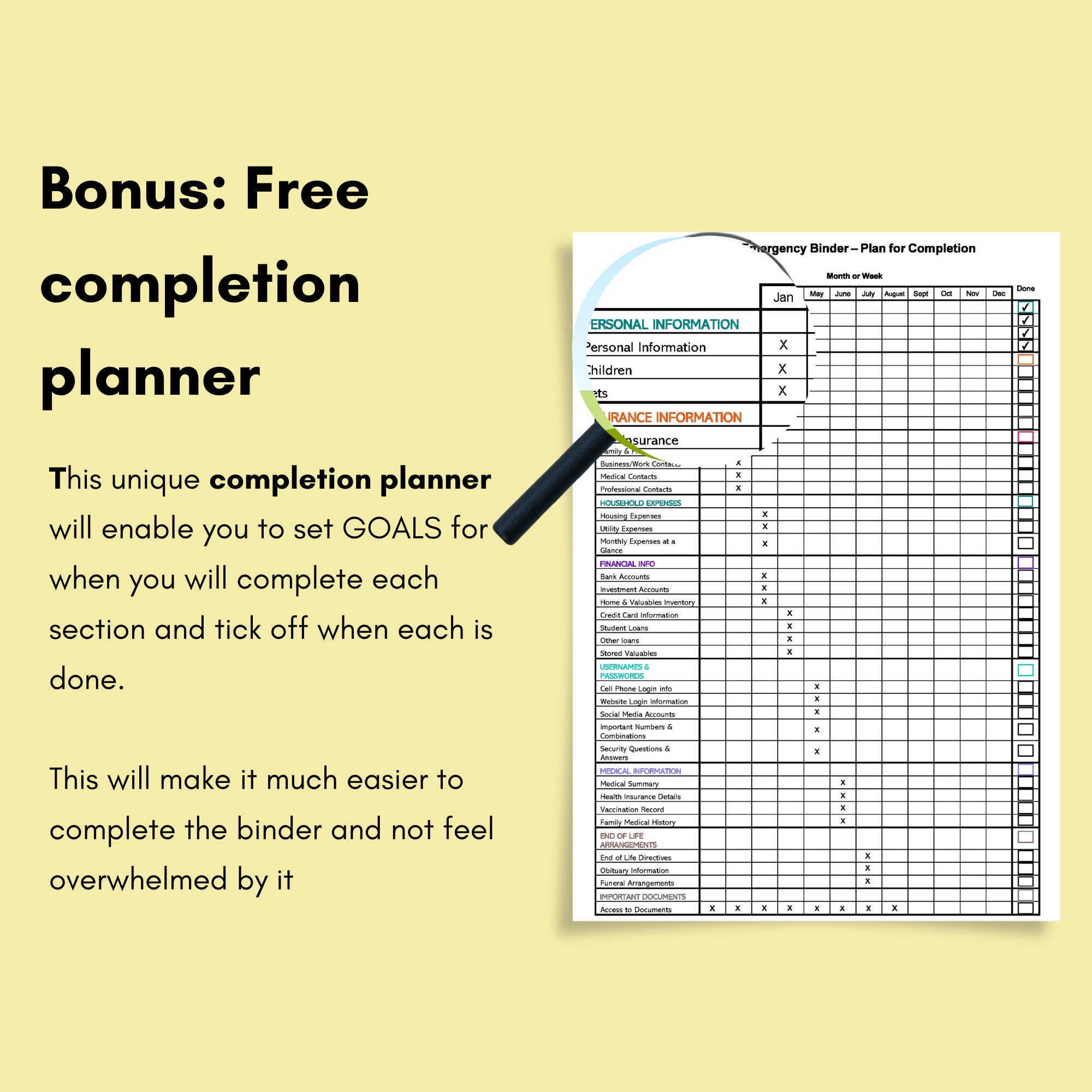 Emergency Binder. Editable in Case of Emergency Binder. Fillable ...