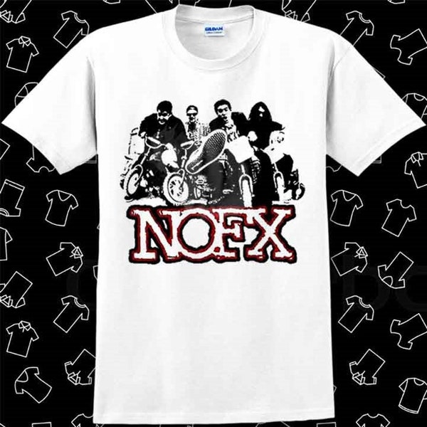 NOFX Music Band Live Concert Poster Hippie Punk T Shirt Meme Gift Funny Vintage Style Unisex Gamer Cult Movie Music Top Adult Tee R781