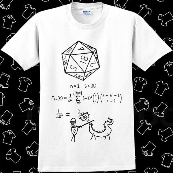 The Science of 20 Sided Dice DnD D20 T Shirt Meme Gift Funny Vintage Style Unisex Gamer Cult Movie Music Top Mens Womens Adult Tee R753