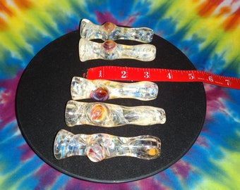 Chillum with Amber-Purple marble