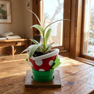 3" Piranha Planter | Mario-Inspired Plant Pot | Indoor and Outdoor | Practical and Unique Gamer Gift
