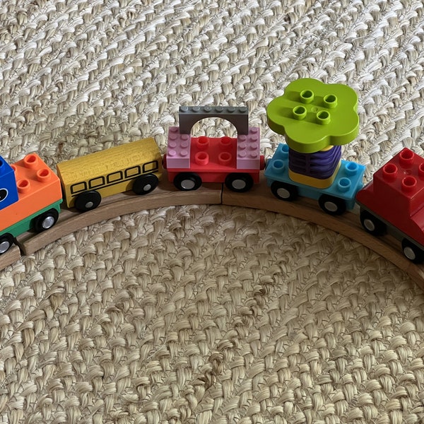 Duplo and Lego Train Car for Brio Lillibo Hape Thomas