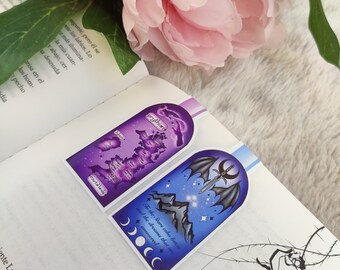 Marcapáginas magnéticos / magnetic bookmarks magical books acotar, rhysand, feyre, acotar map