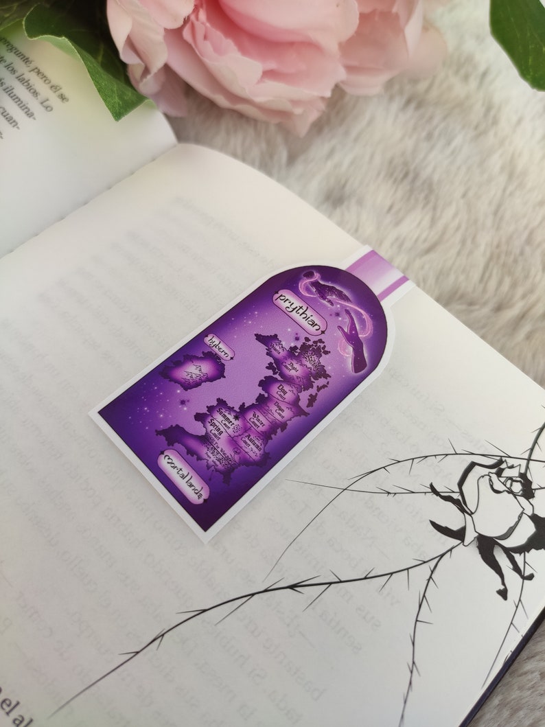 Marcapáginas magnéticos / magnetic bookmarks magical books acotar, rhysand, feyre, acotar map imagen 2