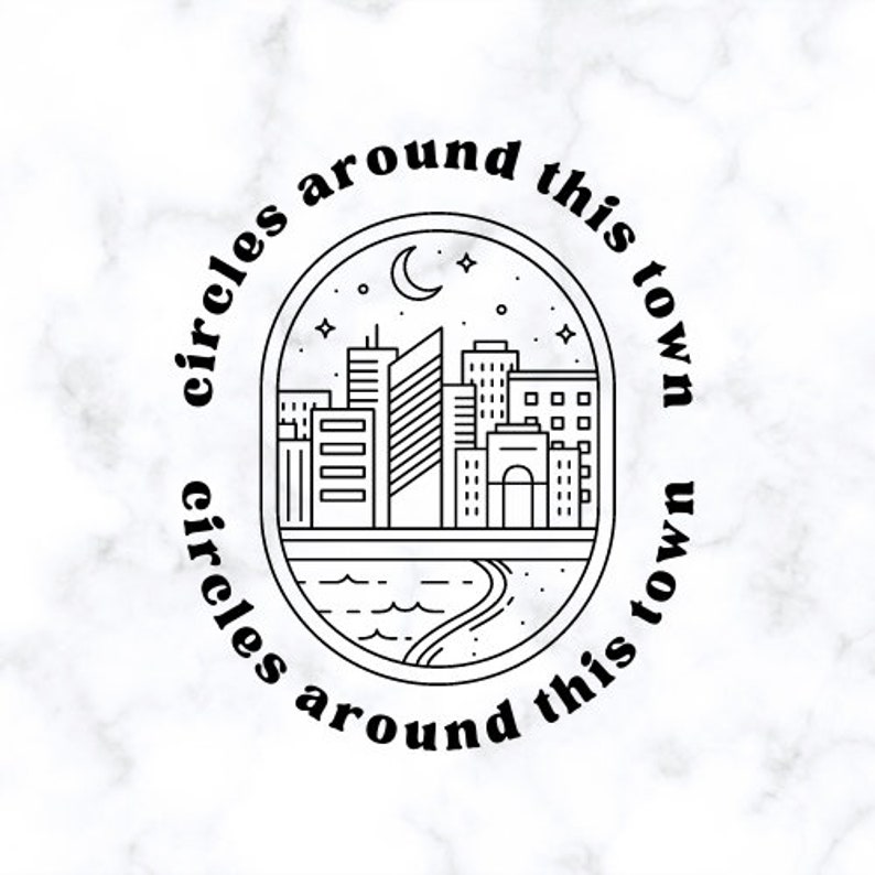 Circles around this town svg pdf and png design download etsy