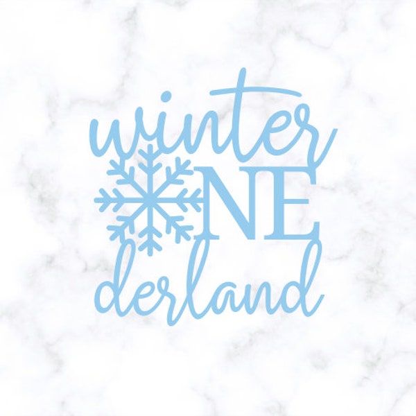 Winter ONEderland Cake Topper svg, pdf, and png Design Download